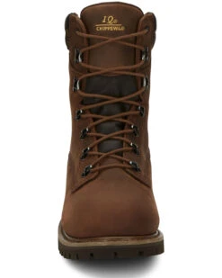 Chippewa Men's Heavy Duty Waterproof & Insulated Aged Bark 8" Work Boots - Round Toe -Boot Haven Shop 050G25 D7 P5