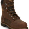 Chippewa Men's Heavy Duty Waterproof & Insulated Aged Bark 8" Work Boots - Steel Toe -Boot Haven Shop 050G26 D7 P1