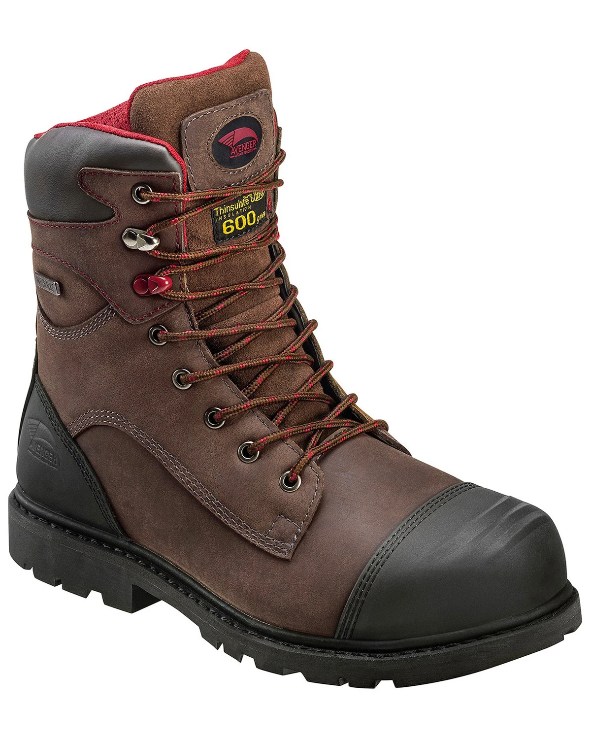 Avenger Men's Waterproof Lace-Up Work Boots - Composite Toe 3 Avenger Men's Waterproof Lace-Up Work Boots - Composite Toe
