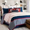 HiEnd Accents Navy Liberty 3-Piece Quilt Set - King -Boot Haven Shop 2000229797 410 P1