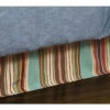 HiEnd Accents Turquoise Serape Bed Skirt - Full