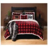 Carstens Home Red Lumberjack Buffalo Plaid 4-Piece Sherpa Fleece Bedding Set - Queen Size -Boot Haven Shop 2000314935 600 P1
