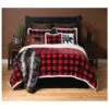 Carstens Home Red Lumberjack Buffalo Plaid 3-Piece Sherpa Fleece Bedding Set - Twin Size -Boot Haven Shop 2000314948 600 P1