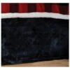 Carstens Home Solid Black Plush Velvet Bed Skirt - Twin Size -Boot Haven Shop 2000315056 001 P1