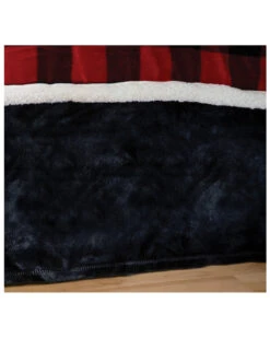 Carstens Home Solid Black Plush Velvet Bed Skirt - Twin Size