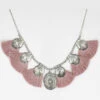 Prime Time Women's Pink Tassel & Silver Concho Necklace -Boot Haven Shop 2000334028 040 P1