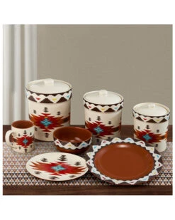 HiEnd Accents Del Sol Southwestern 19pc Dinnerware & Canister Set