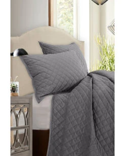 HiEnd Accents Velvet 3pc Quilt Set - Queen