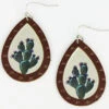 Prime Time Jewelry Women's Cactus Print Teardrop Earrings -Boot Haven Shop 2000338296 040 P1