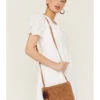 Prime Time Jewelry Women's Suede Leather Tan Crossbody 1 Prime Time Jewelry Women's Suede Leather Tan Crossbody -Boot Haven Shop 2000357082 280 P1