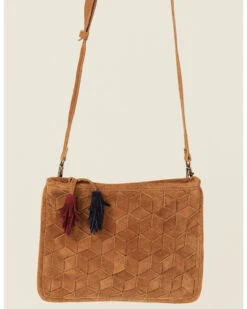 Prime Time Jewelry Women's Suede Leather Tan Crossbody -Boot Haven Shop 2000357082 280 P2