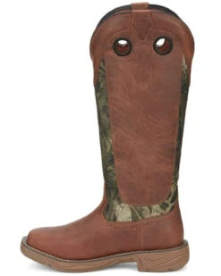 Justin Men's Rush Strike Camo Shaft Leather Pull On Snake Boots - Square Toe -Boot Haven Shop 2000378668 340 P3