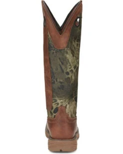 Justin Men's Rush Strike Camo Shaft Leather Pull On Snake Boots - Square Toe -Boot Haven Shop 2000378668 340 P5