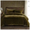 HiEnd Accents Green Stella Faux Silk & Velvet Super King 3-Piece Duvet Cover Set -Boot Haven Shop 2000388469 300 P1
