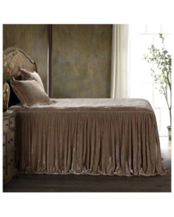 HiEnd Accents Dusty Rose Stella Faux Silk & Velvet Queen 3-Piece Bedspread Set