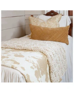 HiEnd Accents Elsa Light Tan Cowhide Reversible 3-Piece Full/Queen Quilt Set -Boot Haven Shop 2000388553 280 P3