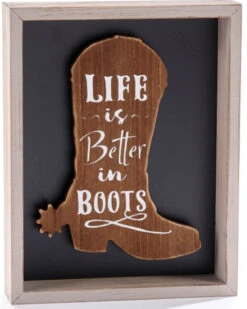 Giftcraft Life Is Better In Boots Frame Decoration