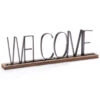 Giftcraft Wooden Table Welcome Decor Sign