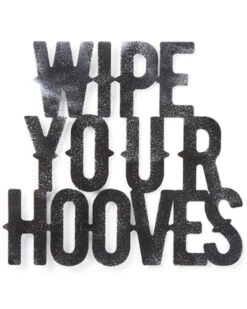 Giftcraft Metal Wipe Your Hooves Wall Sign