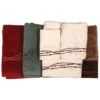 HiEnd Accents Three-Piece Embroidered Barbed Wire Bath Towel Set - Turquoise -Boot Haven Shop 284Q39 64 P1